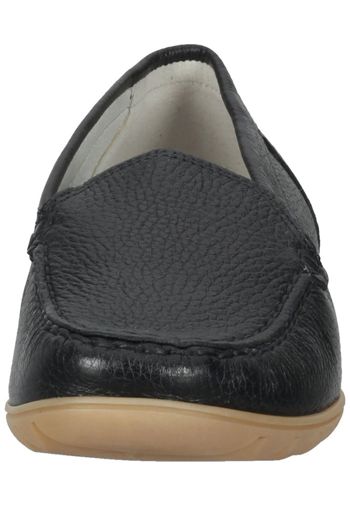 Waldläufer Slipper Leder Schwarz