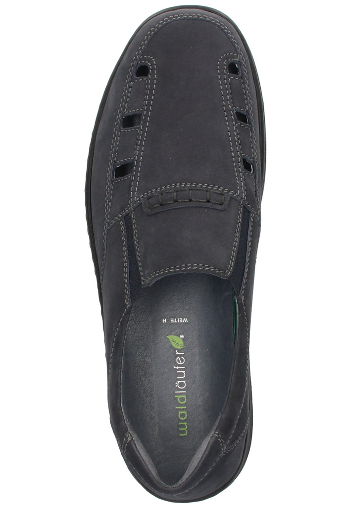 Waldläufer Slipper Veloursleder Marine