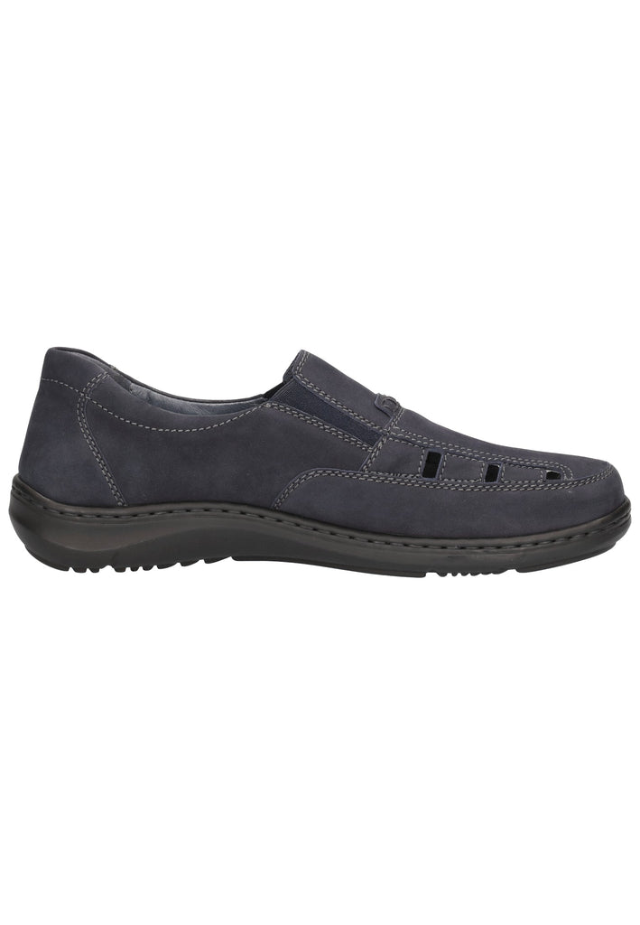 Waldläufer Slipper Veloursleder Marine