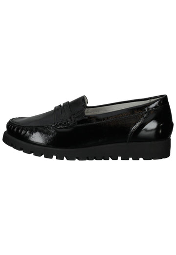 Slipper Waldläufer Slipper Leder Schwarz