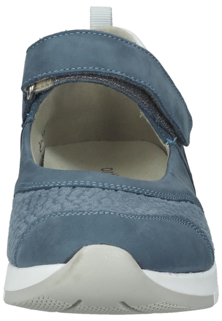 Slipper Waldläufer Slipper Leder/Textil Blau/Silber