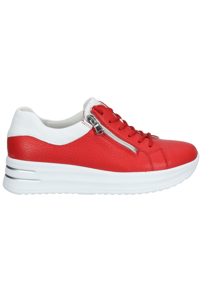 Waldläufer Sneaker Leder Rot/Weiß