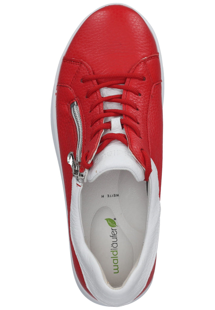 Waldläufer Sneaker Leder Rot/Weiß