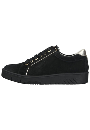 Waldläufer Sneaker Leder Schwarz