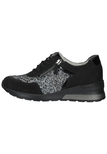 Waldläufer Sneaker Leder Schwarz