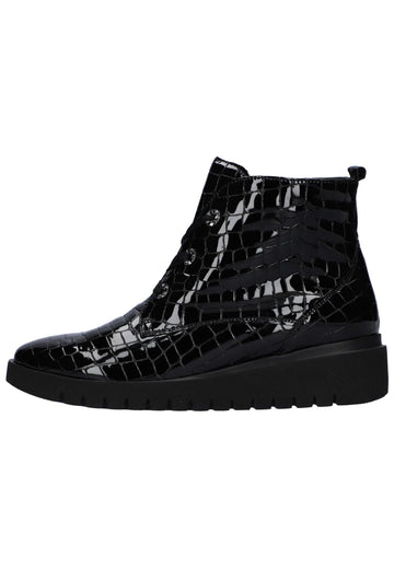 Waldläufer Sneaker Leder Schwarz Warmfutter