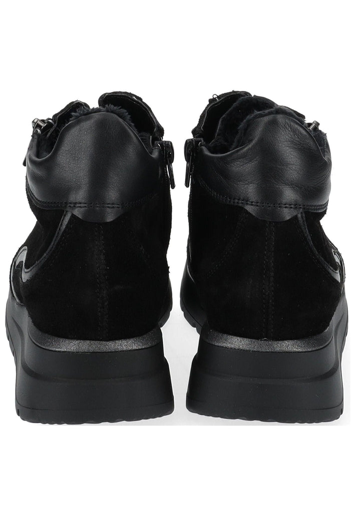 Waldläufer Sneaker Leder Schwarz Warmfutter