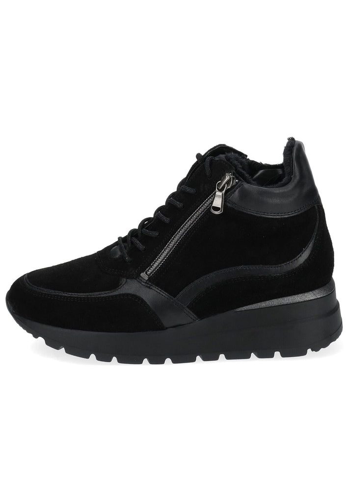 Waldläufer Sneaker Leder Schwarz Warmfutter