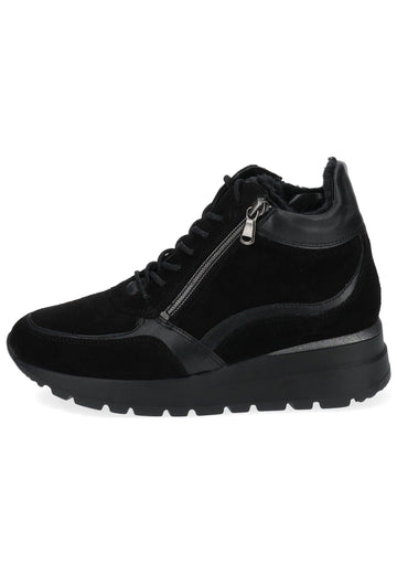 Waldläufer Sneaker Leder Schwarz Warmfutter