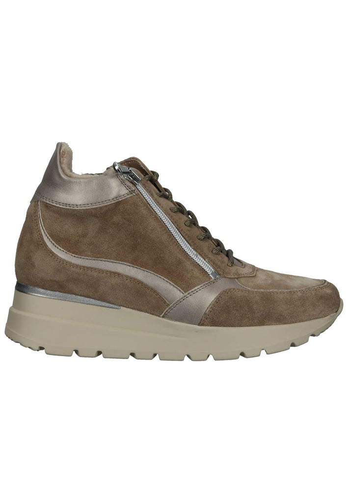 Waldläufer Sneaker Leder Taupe Warmfutter