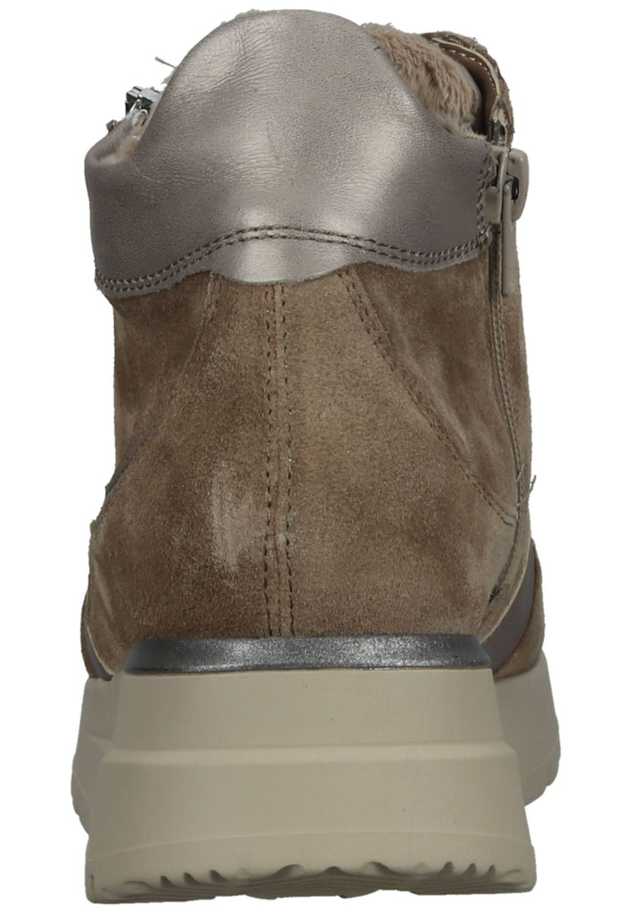 Waldläufer Sneaker Leder Taupe Warmfutter