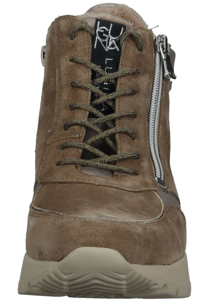 Waldläufer Sneaker Leder Taupe Warmfutter