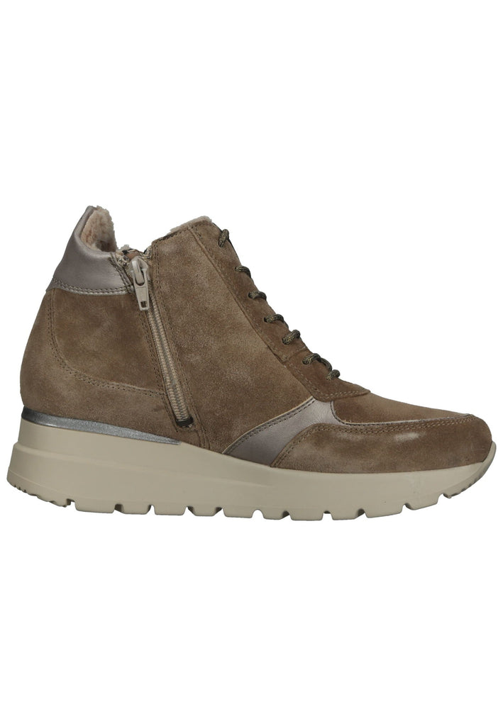 Waldläufer Sneaker Leder Taupe Warmfutter