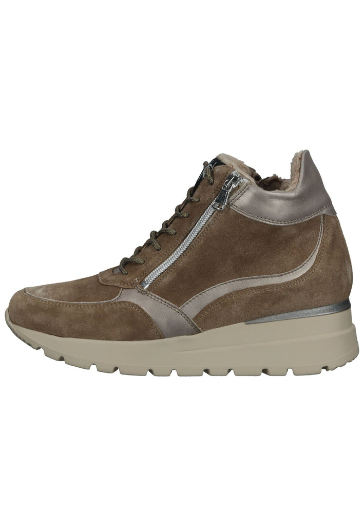 Waldläufer Sneaker Leder Taupe Warmfutter