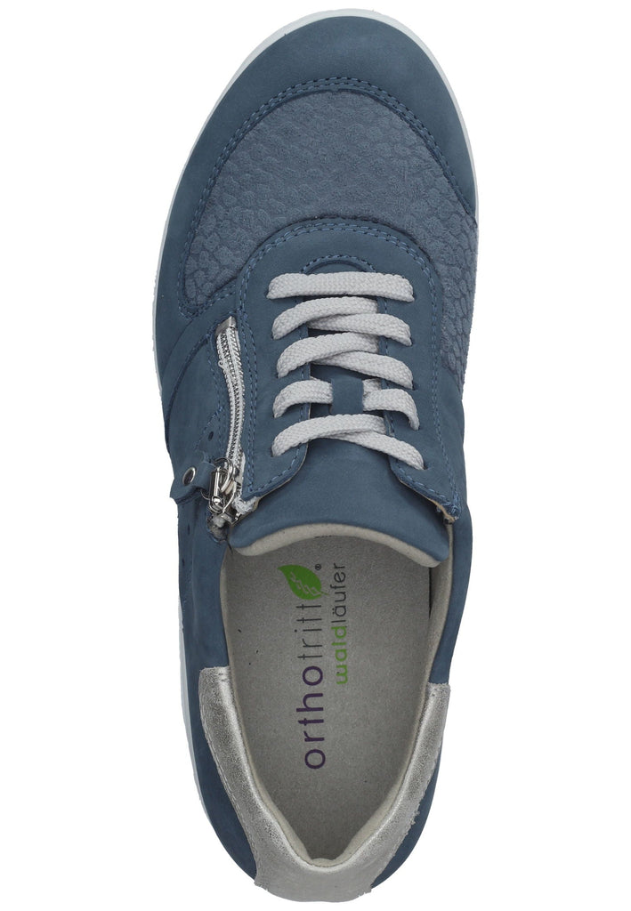 Waldläufer Sneaker Leder/Textil Blau/Silber