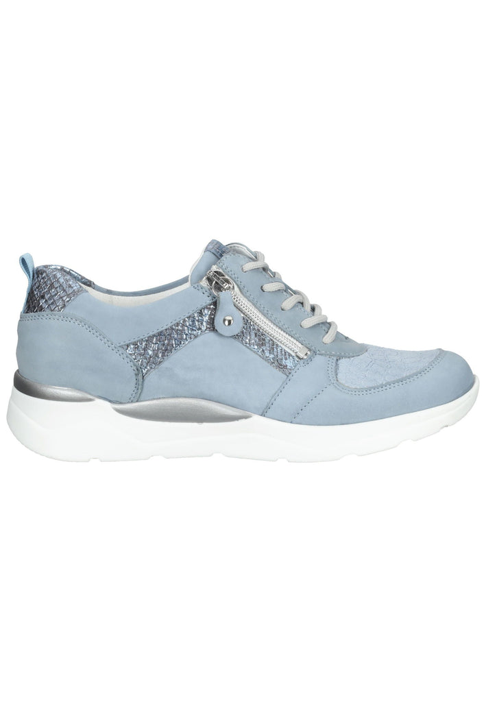 Waldläufer Sneaker Leder/Textil Hellblau/Silber