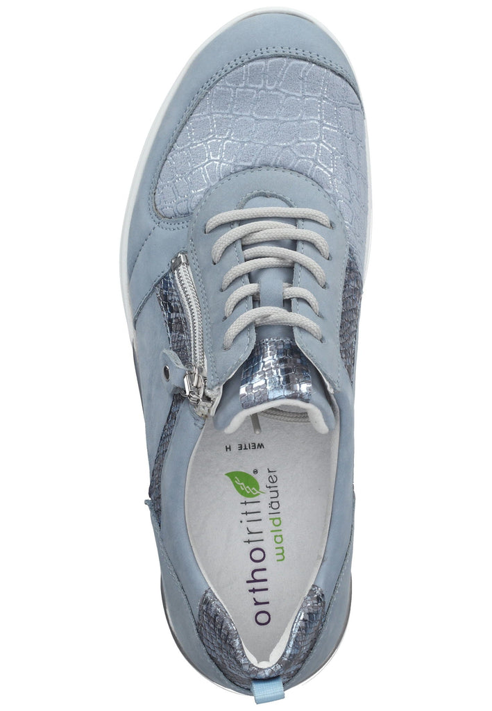 Waldläufer Sneaker Leder/Textil Hellblau/Silber