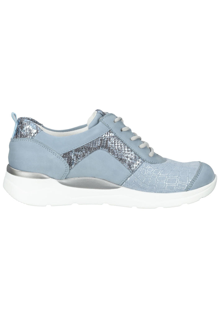 Waldläufer Sneaker Leder/Textil Hellblau/Silber