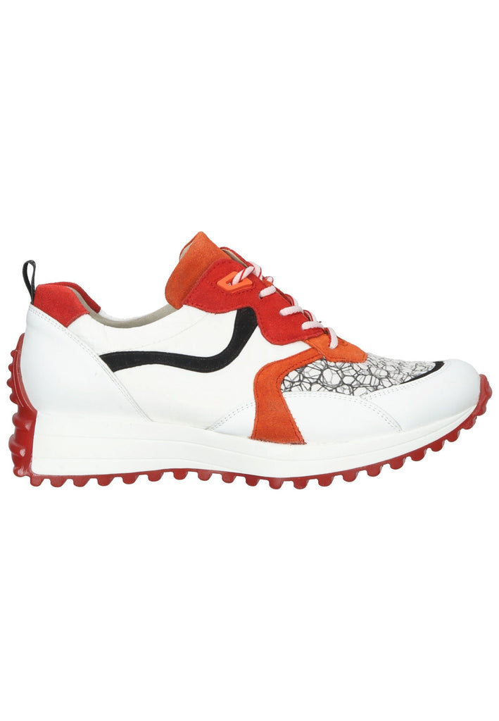 Waldläufer Sneaker Leder/Textil Weiß/Orange