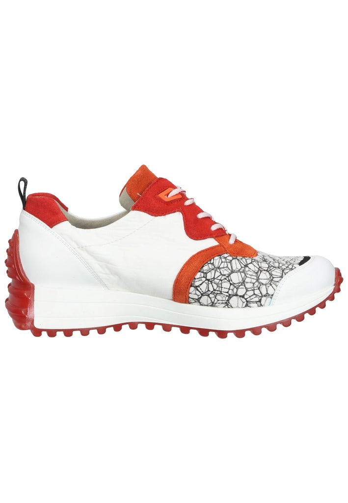 Waldläufer Sneaker Leder/Textil Weiß/Orange