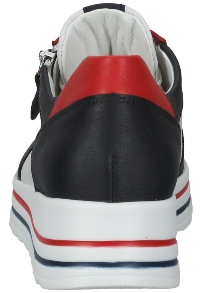 Waldläufer Sneaker Leder Weiss/Rot/Blau