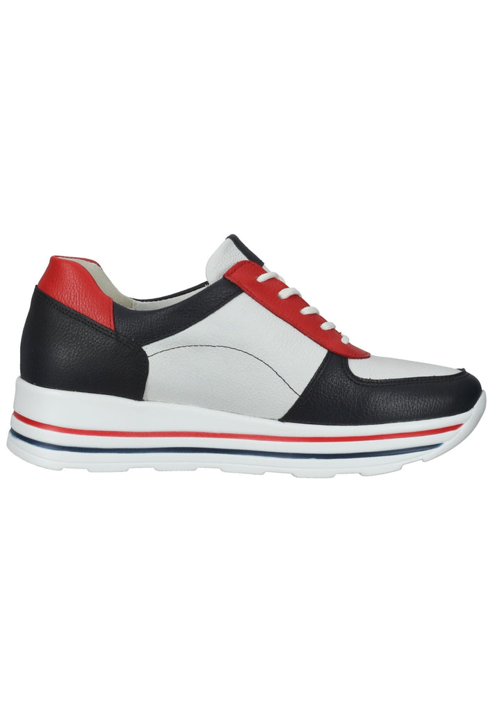 Waldläufer Sneaker Leder Weiss/Rot/Blau