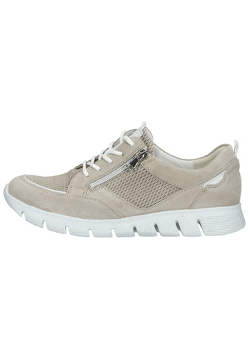 Sneaker Waldläufer Sneaker Leder Beige/Weiß