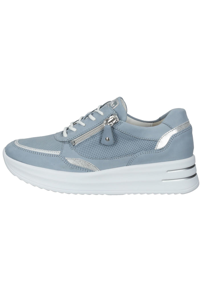 Sneaker Waldläufer Sneaker Leder Blau/Silber