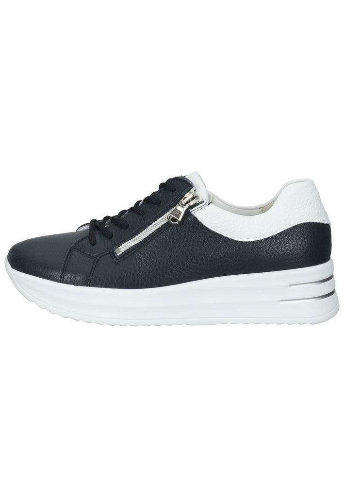 Sneaker Waldläufer Sneaker Leder Blau/Weiß