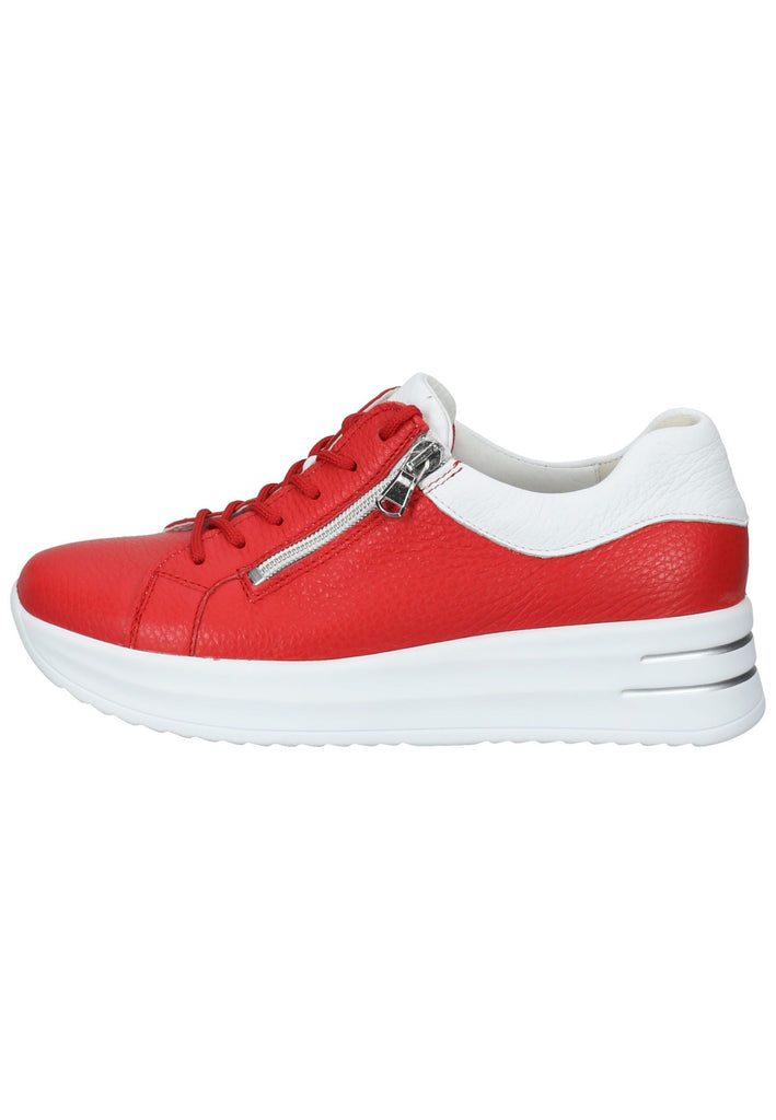 Sneaker Waldläufer Sneaker Leder Rot/Weiß