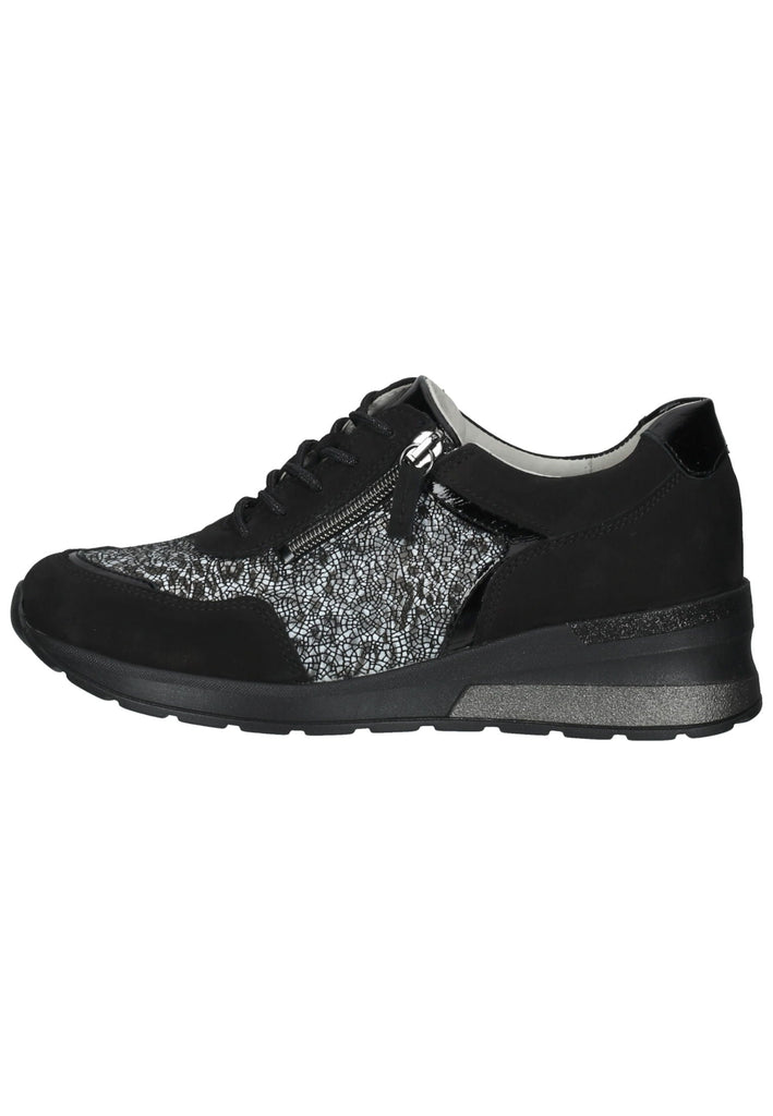 Sneaker Waldläufer Sneaker Leder Schwarz