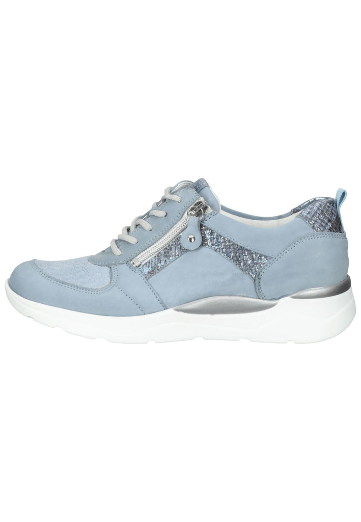 Sneaker Waldläufer Sneaker Leder/Textil Hellblau/Silber