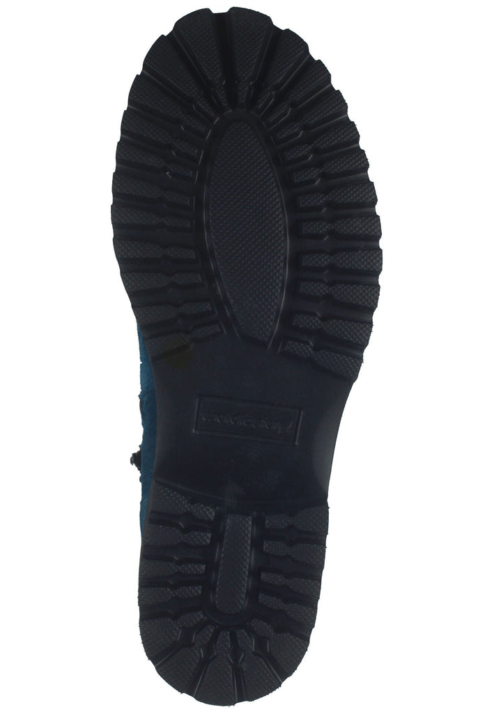 Waldläufer Stiefelette Leder Blau Warmfutter