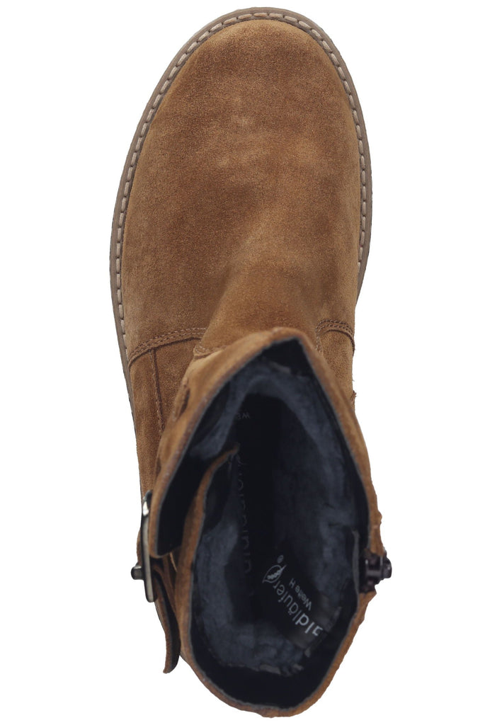 Waldläufer Stiefelette Leder Cognac Warmfutter