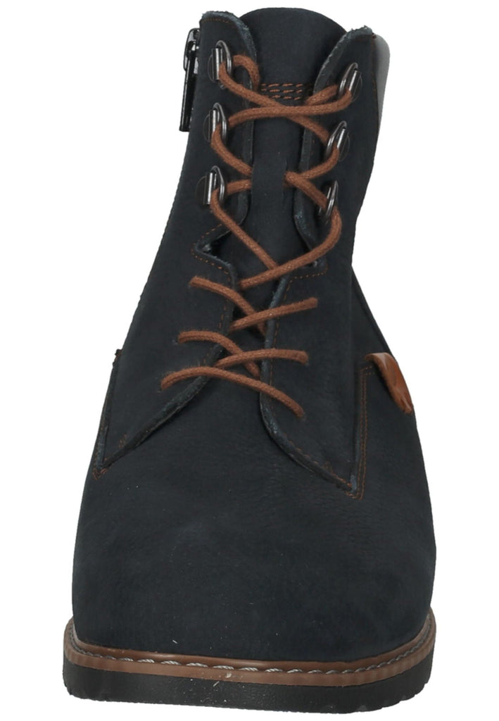 Waldläufer Stiefelette Leder dunkelblau Warmfutter