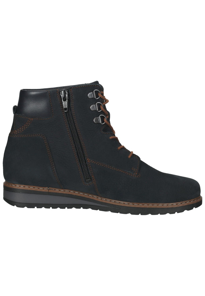 Waldläufer Stiefelette Leder dunkelblau Warmfutter