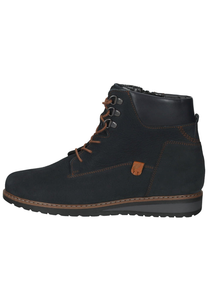 Waldläufer Stiefelette Leder dunkelblau Warmfutter