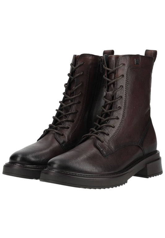Waldläufer Stiefelette Leder Dunkelbraun