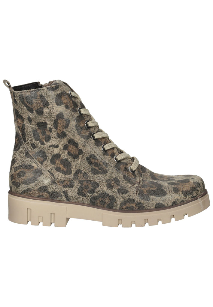 Waldläufer Stiefelette Leder Leopard Warmfutter