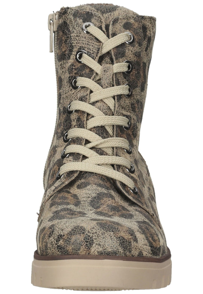 Waldläufer Stiefelette Leder Leopard Warmfutter