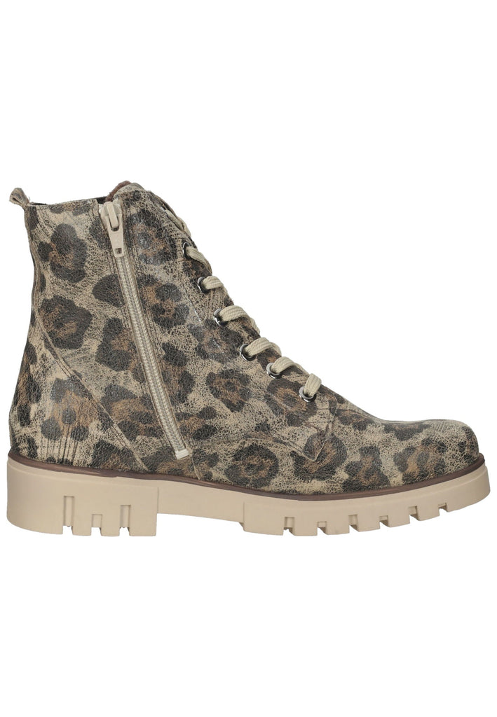 Waldläufer Stiefelette Leder Leopard Warmfutter
