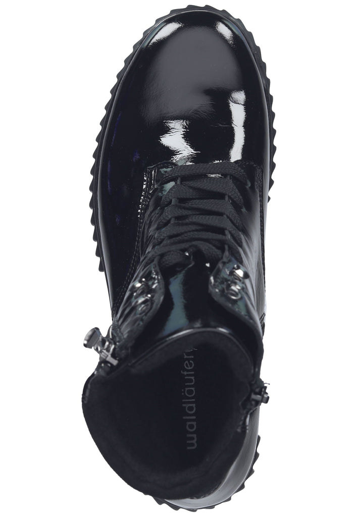 Waldläufer Stiefelette Leder Schwarz