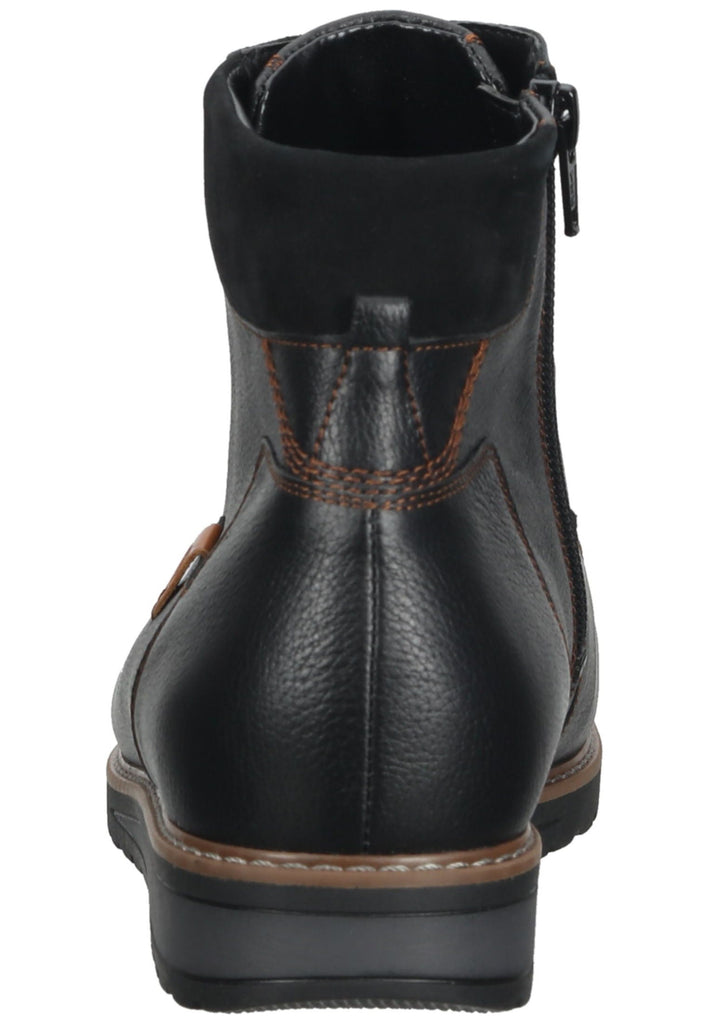 Waldläufer Stiefelette Leder Schwarz Warmfutter