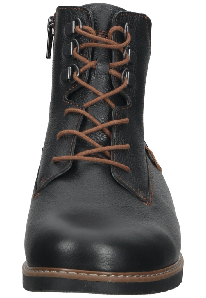Waldläufer Stiefelette Leder Schwarz Warmfutter