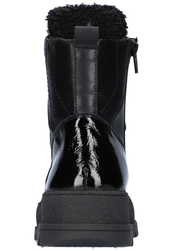 Waldläufer Stiefelette Leder Schwarz Warmfutter