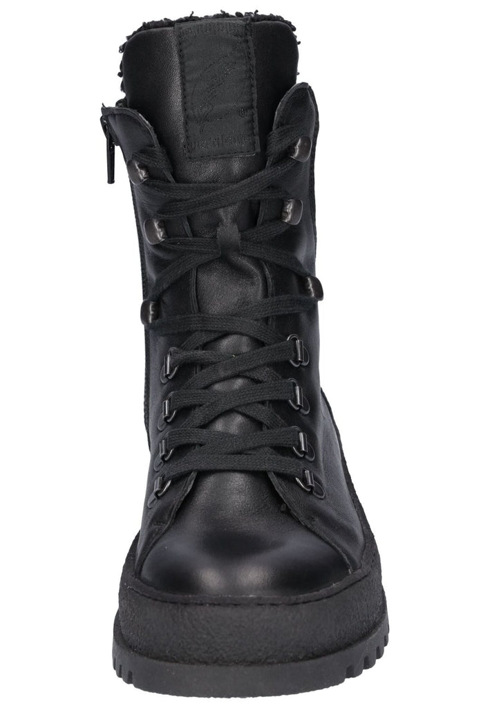 Waldläufer Stiefelette Leder Schwarz Warmfutter