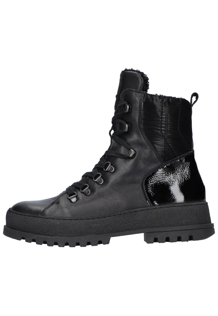 Waldläufer Stiefelette Leder Schwarz Warmfutter