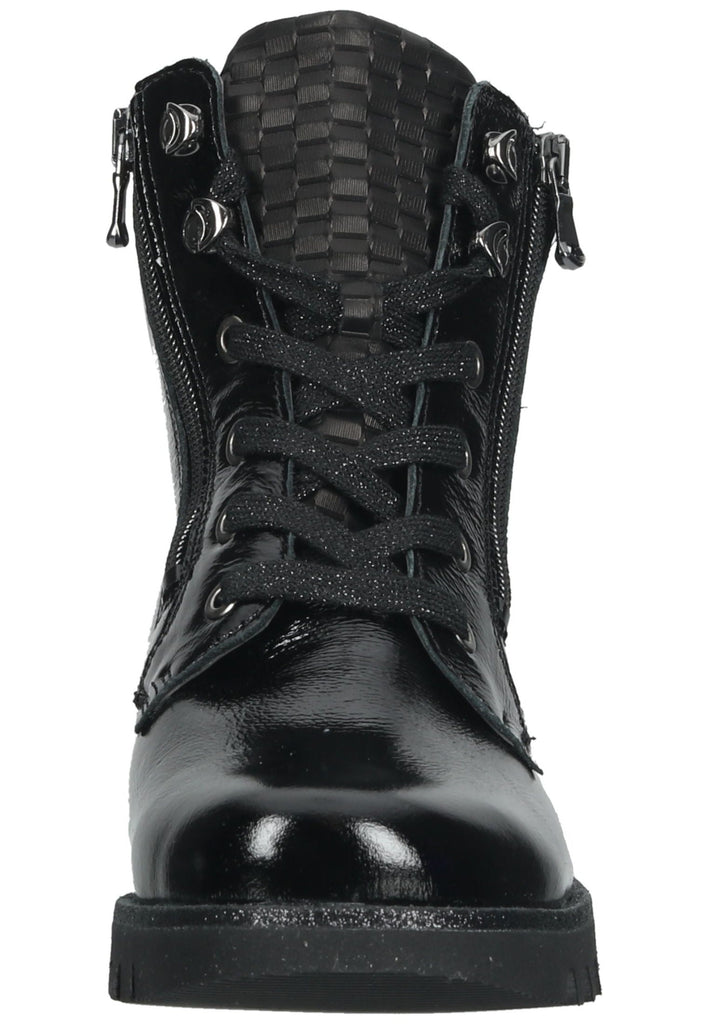 Waldläufer Stiefelette Leder Schwarz Warmfutter