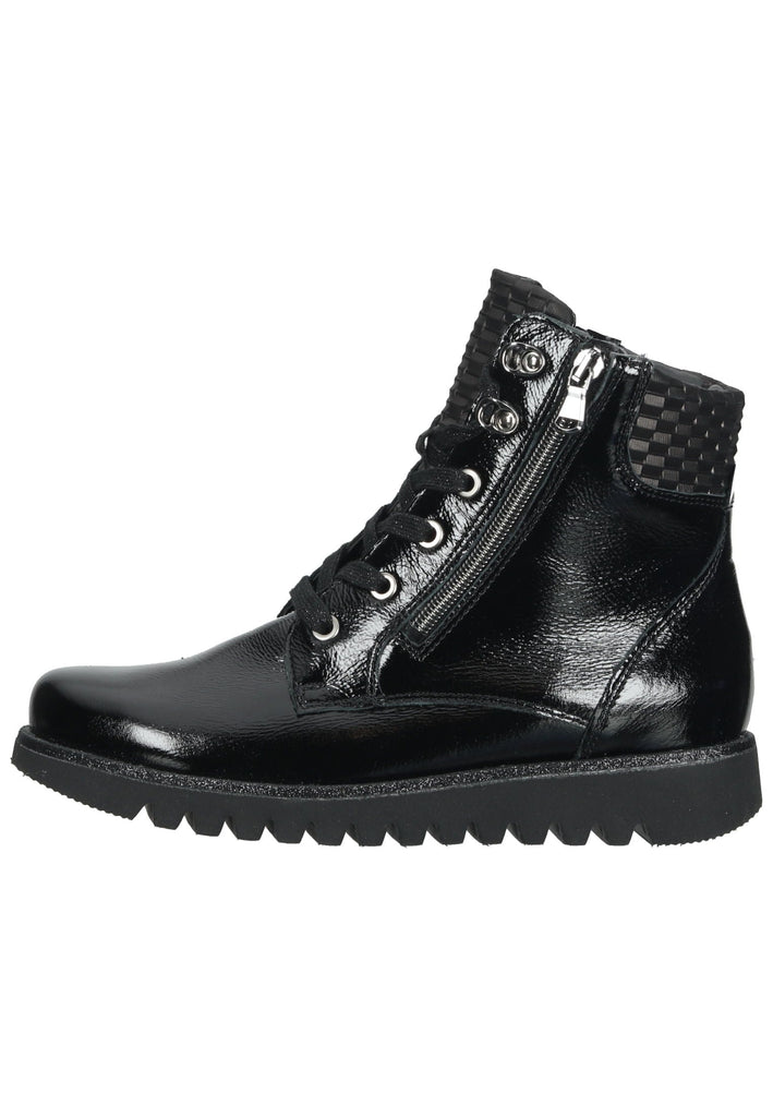 Waldläufer Stiefelette Leder Schwarz Warmfutter