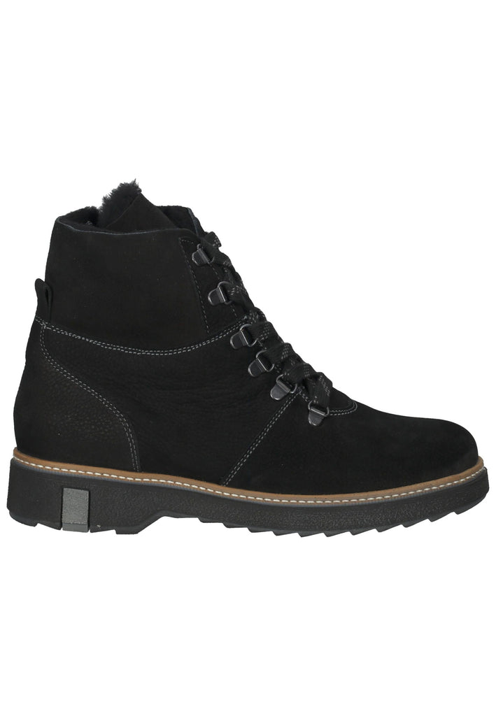 Waldläufer Stiefelette Leder Schwarz Warmfutter
